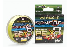 Леска плетеная "Sensor Monster Game X8" 150м/0.26мм 13.64кг (#2-30Lb) цв. флуо желтый Леска плетеная "Sensor Monster Game X8" 150м/0.26мм 13.64кг (#2-30Lb) цв. флуо желтый
