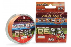 Леска плетеная "Sensor Small Game X4" 150м/0.09мм 8Lb цв. оранжевый Леска плетеная "Sensor Small Game X4" 150м/0.09мм 8Lb цв. оранжевый