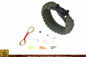 Браслет King Cobra Olive с рыболовным набором Браслет King Cobra Olive с рыболовным набором