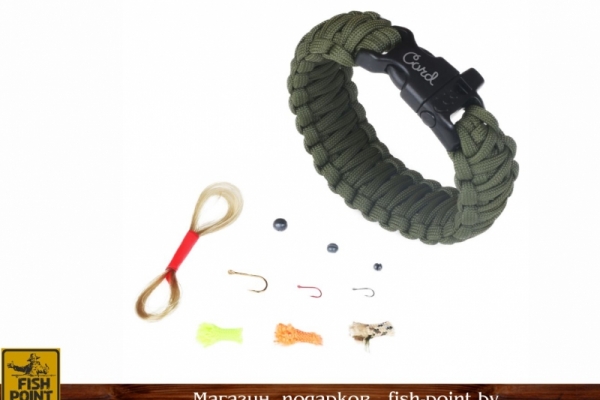 Браслет King Cobra Olive с рыболовным набором Браслет King Cobra Olive с рыболовным набором