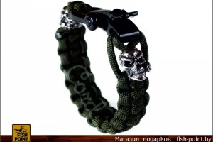 Браслет Cobra "Double Skulls" Olive